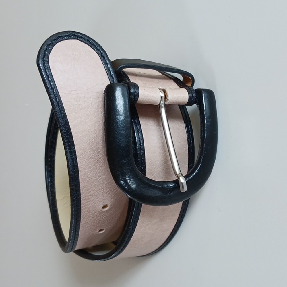 MaxMara Black and Cream Belt